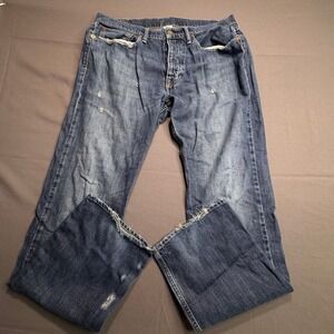 Polo Ralph Lauren Mens 32x32 Blue Wash Classic Straight 867 Button Fly Denim